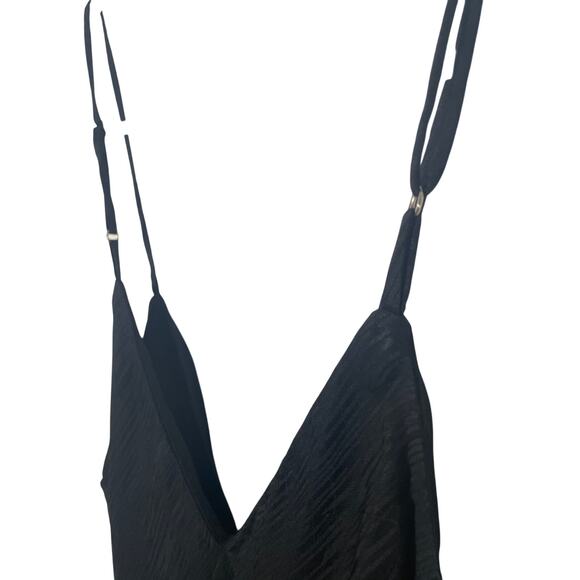 Mable Silk Little Black Dress Dark Romantics Femme Fatale Cinch Slip Dress S - Picture 6 of 6